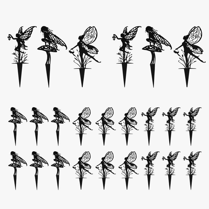 Garkup Decorative Garden Stakes, Fairy Garden Statues for Home and Garden (24) - Image 1